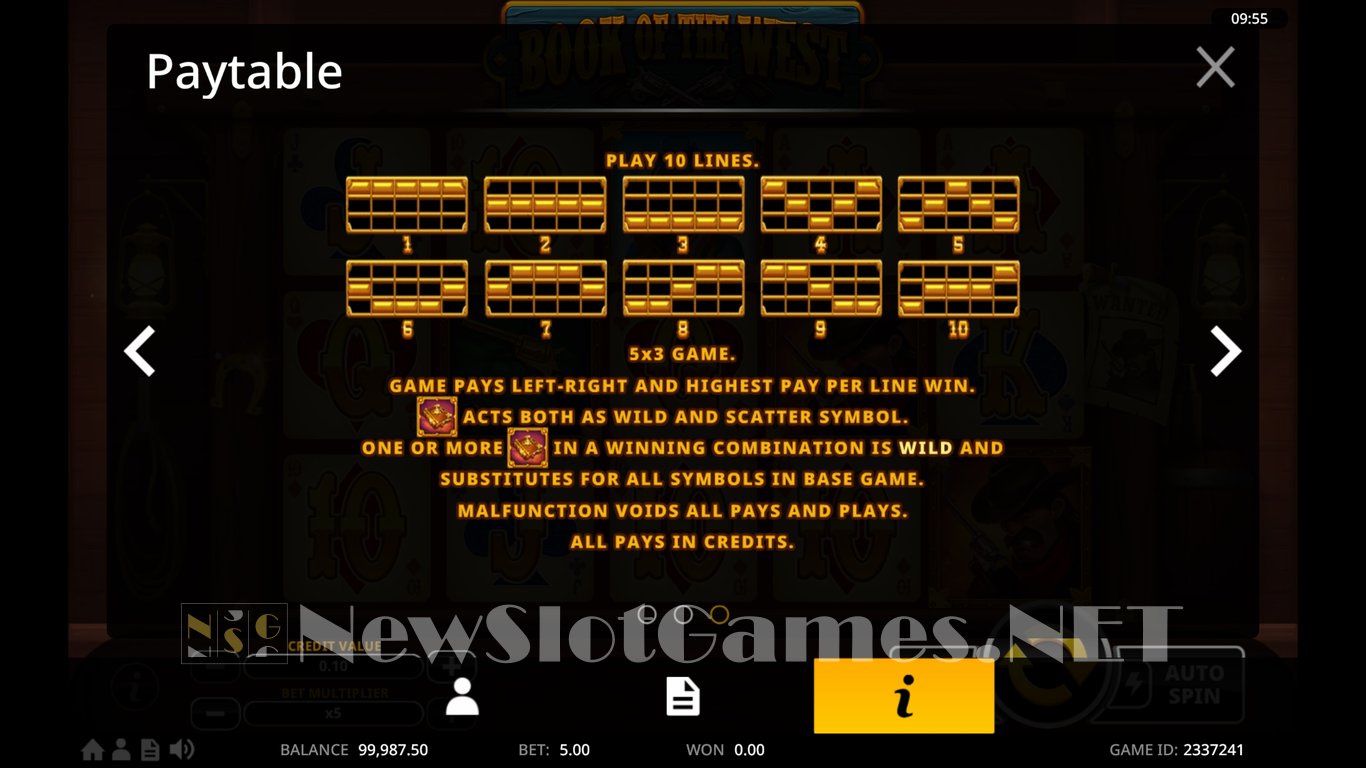 Book Of The West Slot Slot Image in Demo - pic. 6