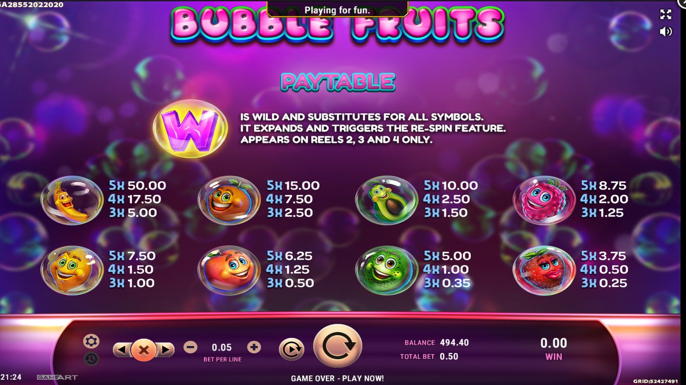 Bubble Fruits Slot Slot Image in Demo - pic. 3
