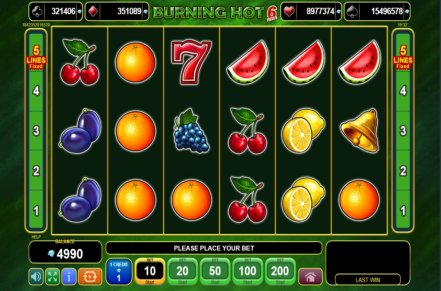 Burning Hot 6 Reels Slot Logo