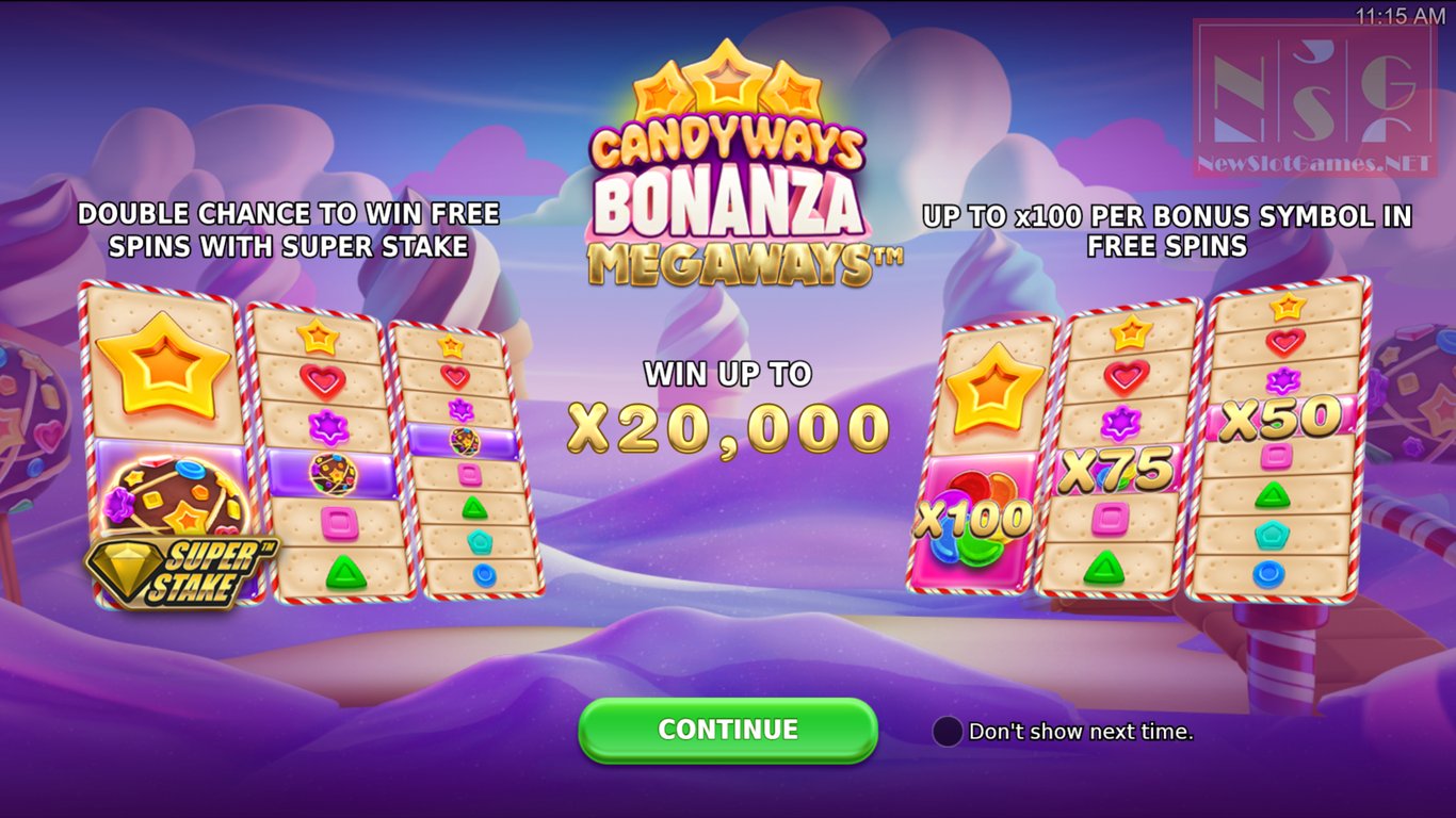 Candyways Bonanza Megaways Slot Demo Image