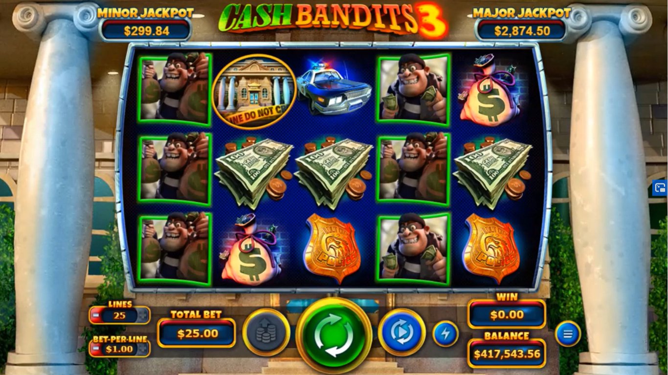 Cash Bandits 3 Slot Demo Image