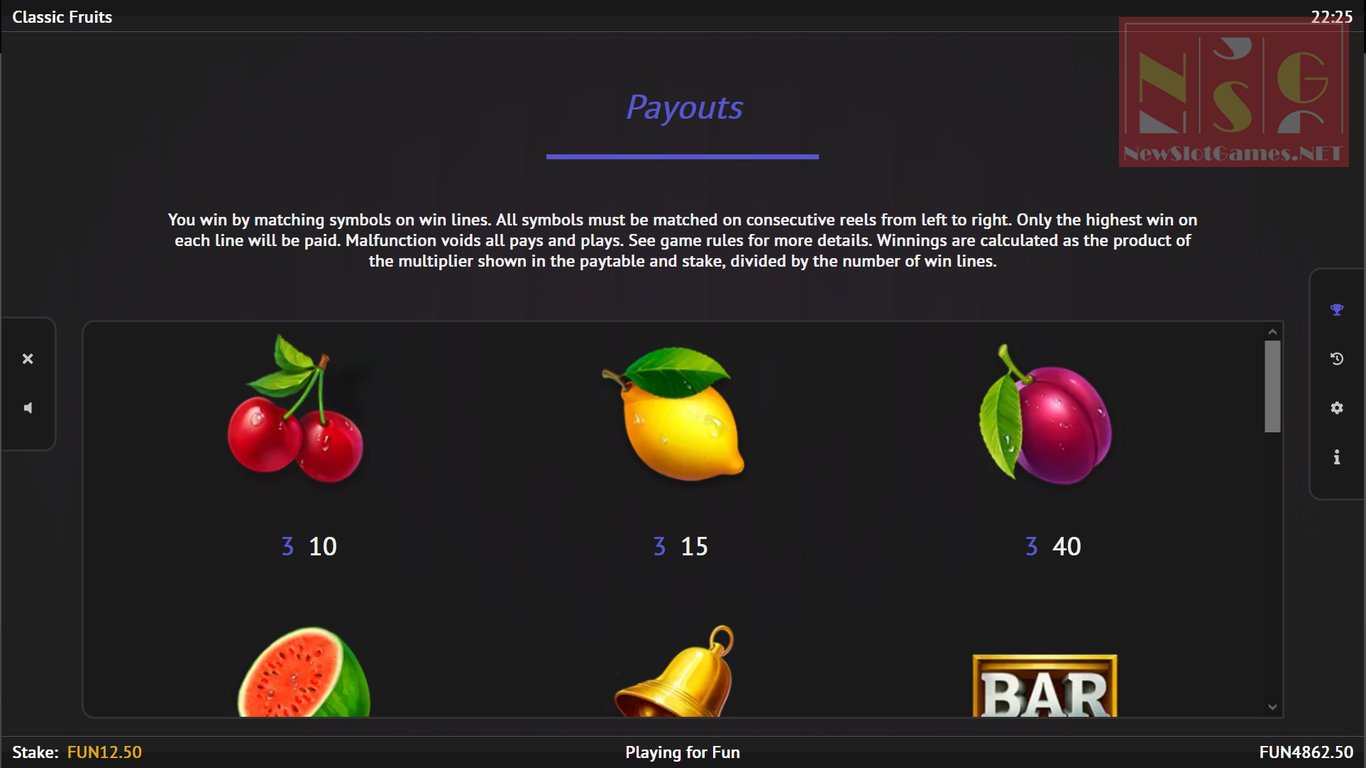 Classic Fruits Slot Slot Image in Demo - pic. 2