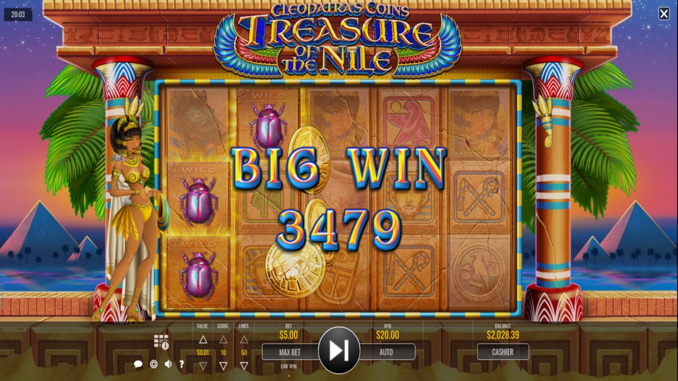 Cleopatras Coins Treasure of the Nile Slot Slot Image in Demo - pic. 3