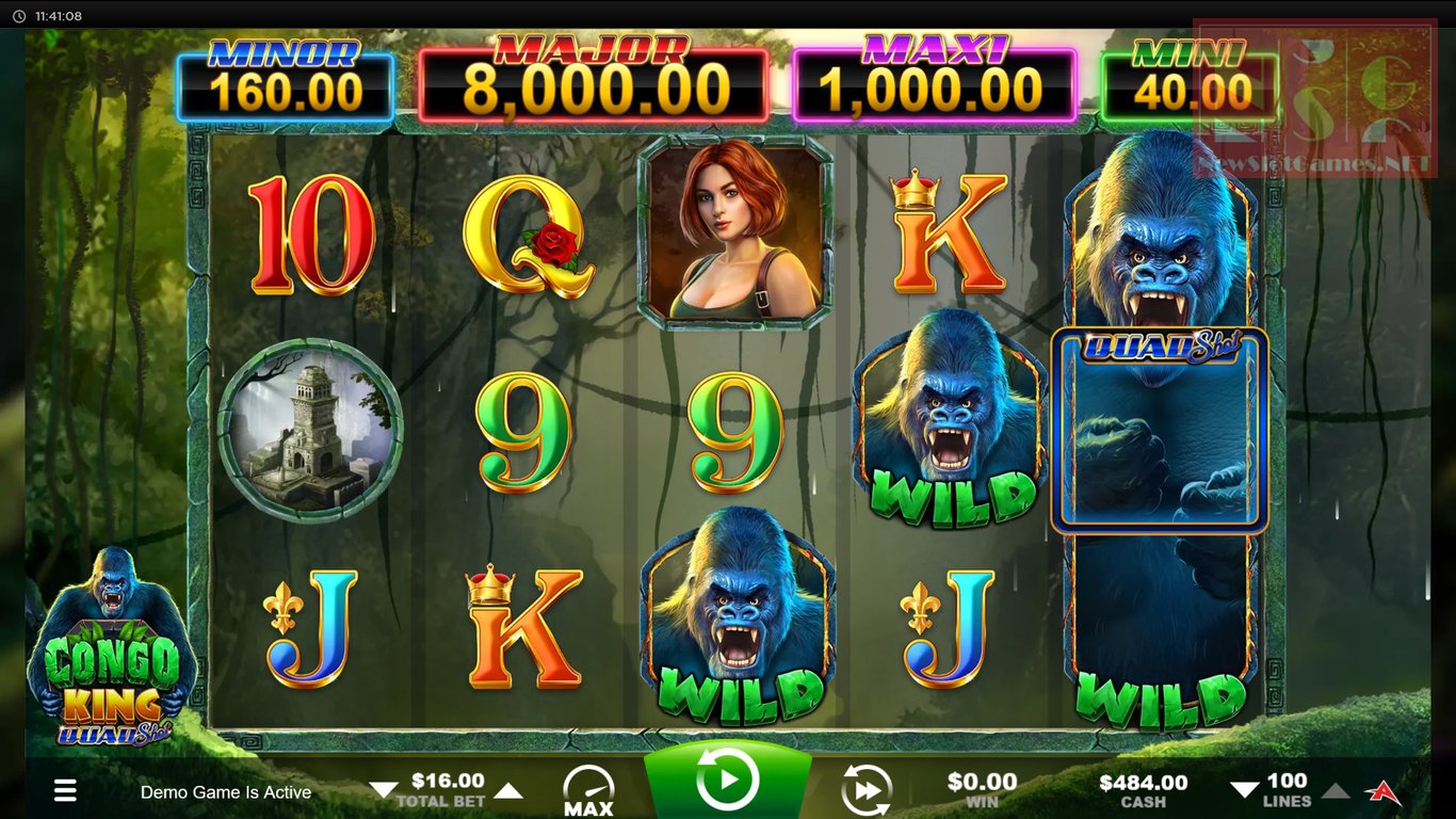 Congo King Quad Shot Slot Demo Image