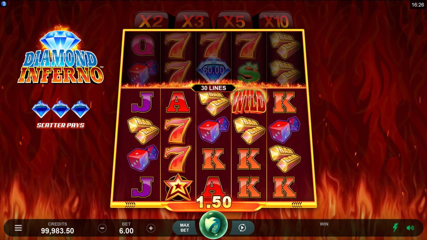 Diamond Inferno Slot Slot Image in Demo - pic. 2
