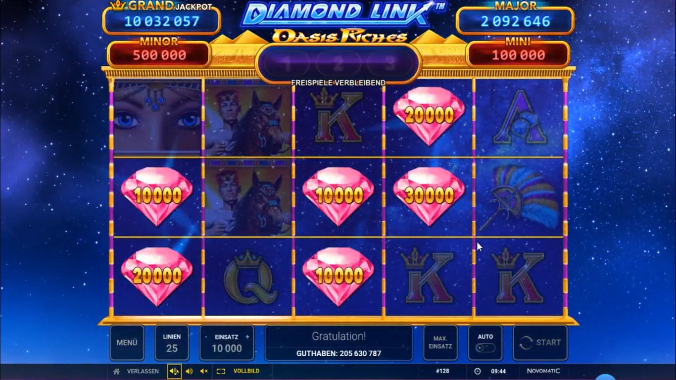 Diamond Link: Oasis Riches Slot Demo Image
