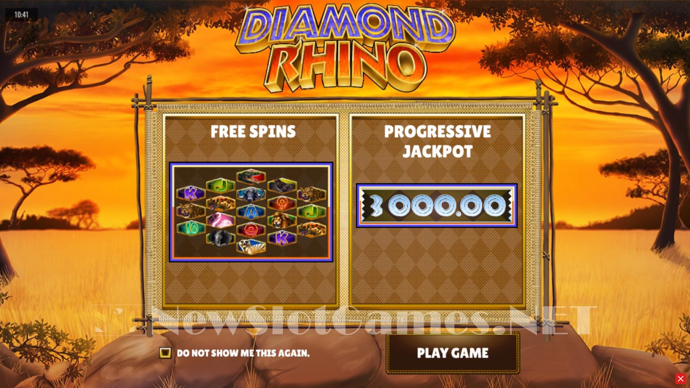 Diamond Rhino Jackpot Slot Demo Image