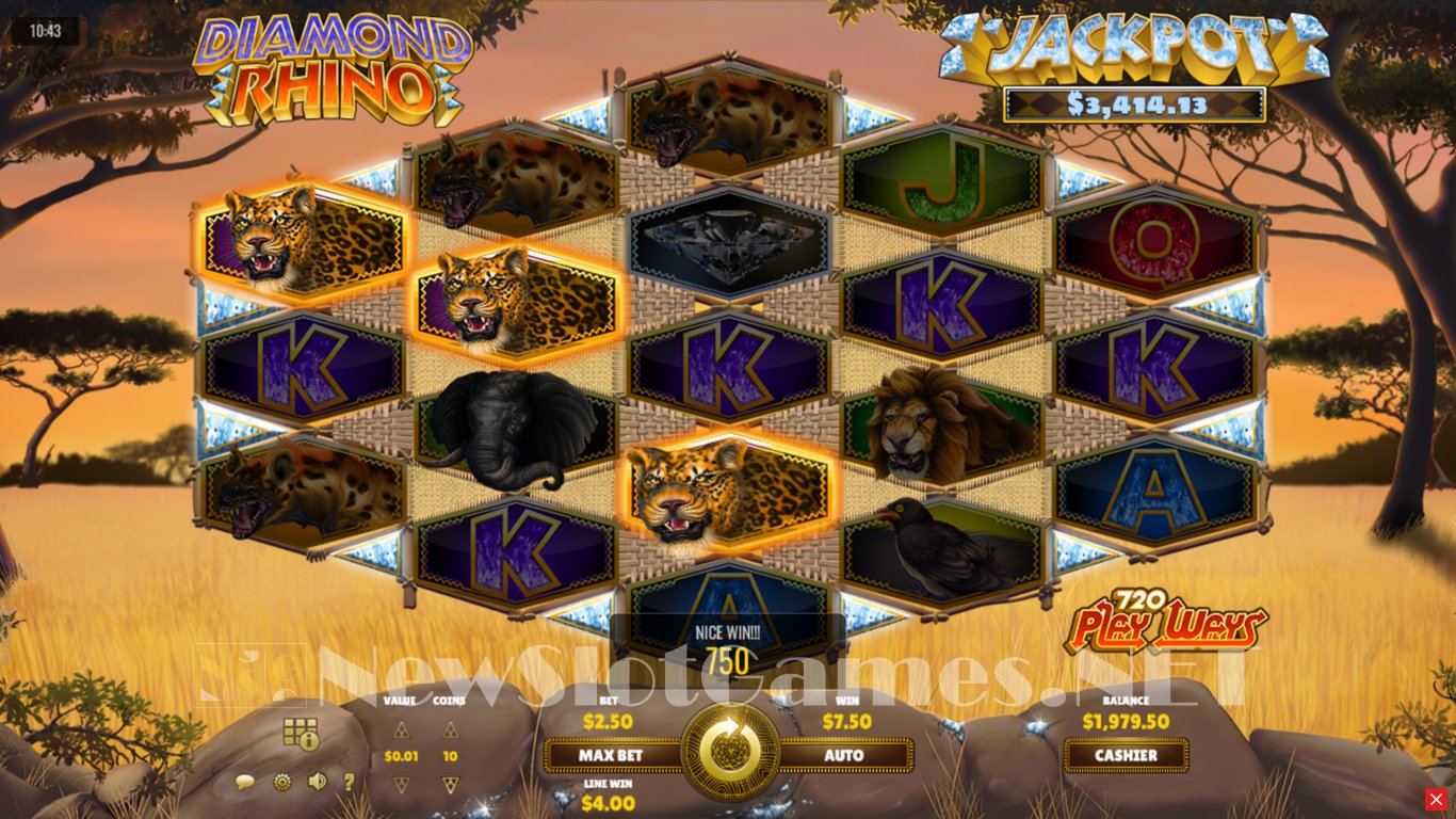 Diamond Rhino Jackpot Slot Slot Image in Demo - pic. 3