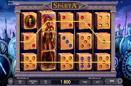 Asgardians, Little Panda & Almighty Sparta Dice Slot Logo