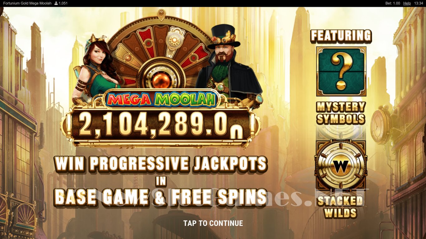 Fortunium Gold Mega Moolah Slot Demo Image