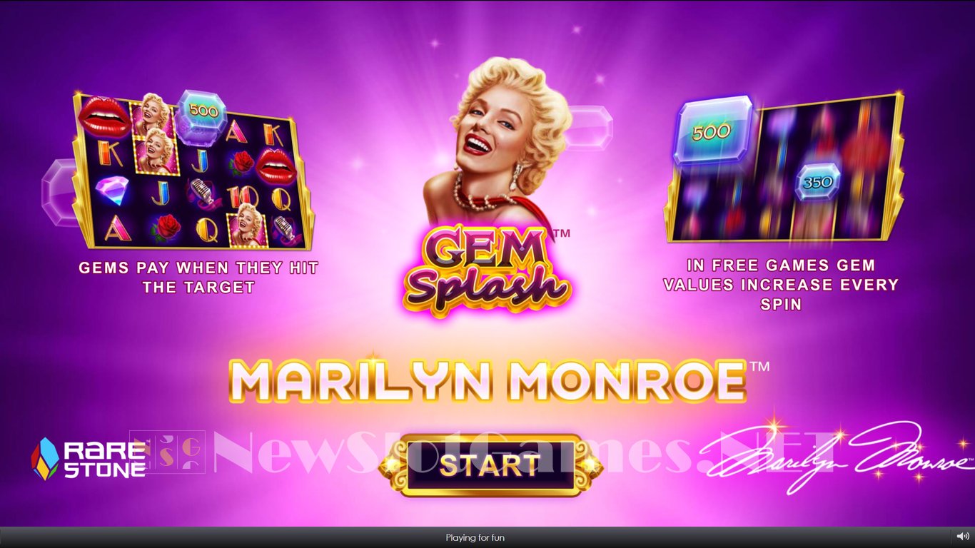 Gem Splash Marilyn Monroe Slot Demo Image