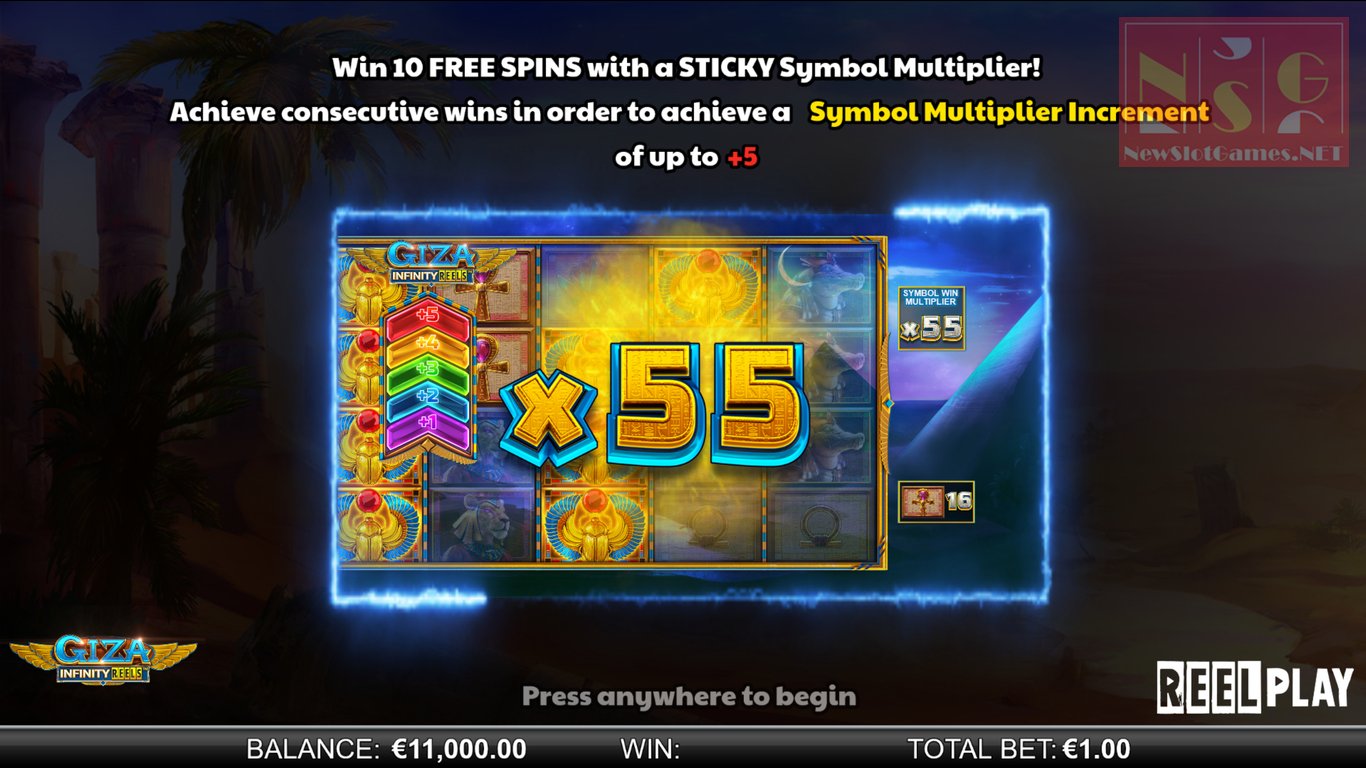 Giza Infinity Reels Slot Demo Image