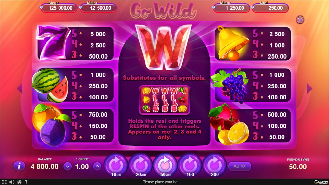 Go Wild Slot Slot Image in Demo - pic. 2