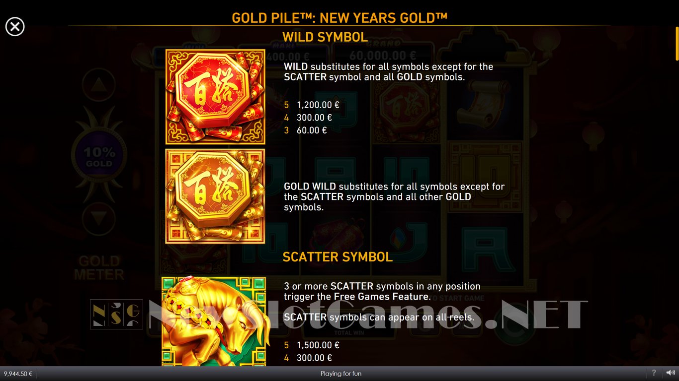 Gold Pile New Years Gold Slot Slot Image in Demo - pic. 2