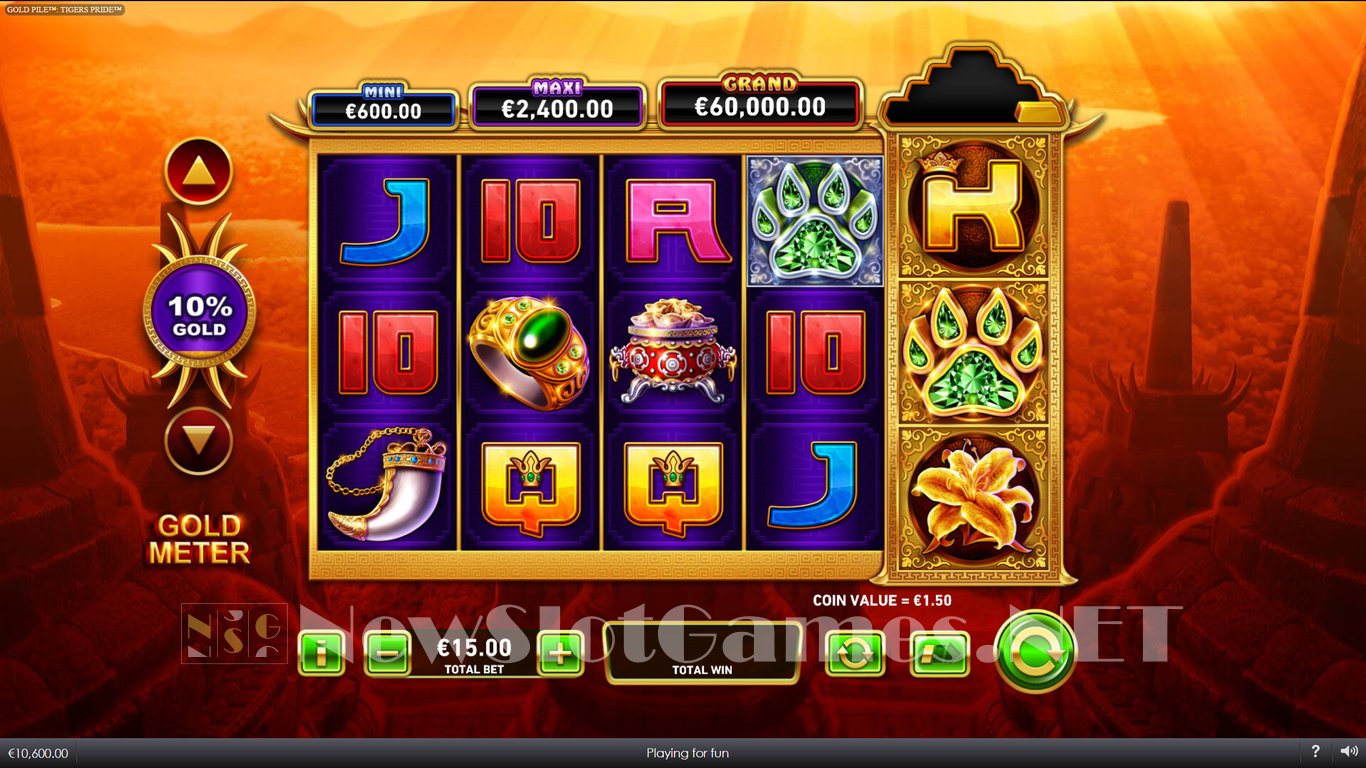 Gold Pile Tigers Pride Slot Demo Image
