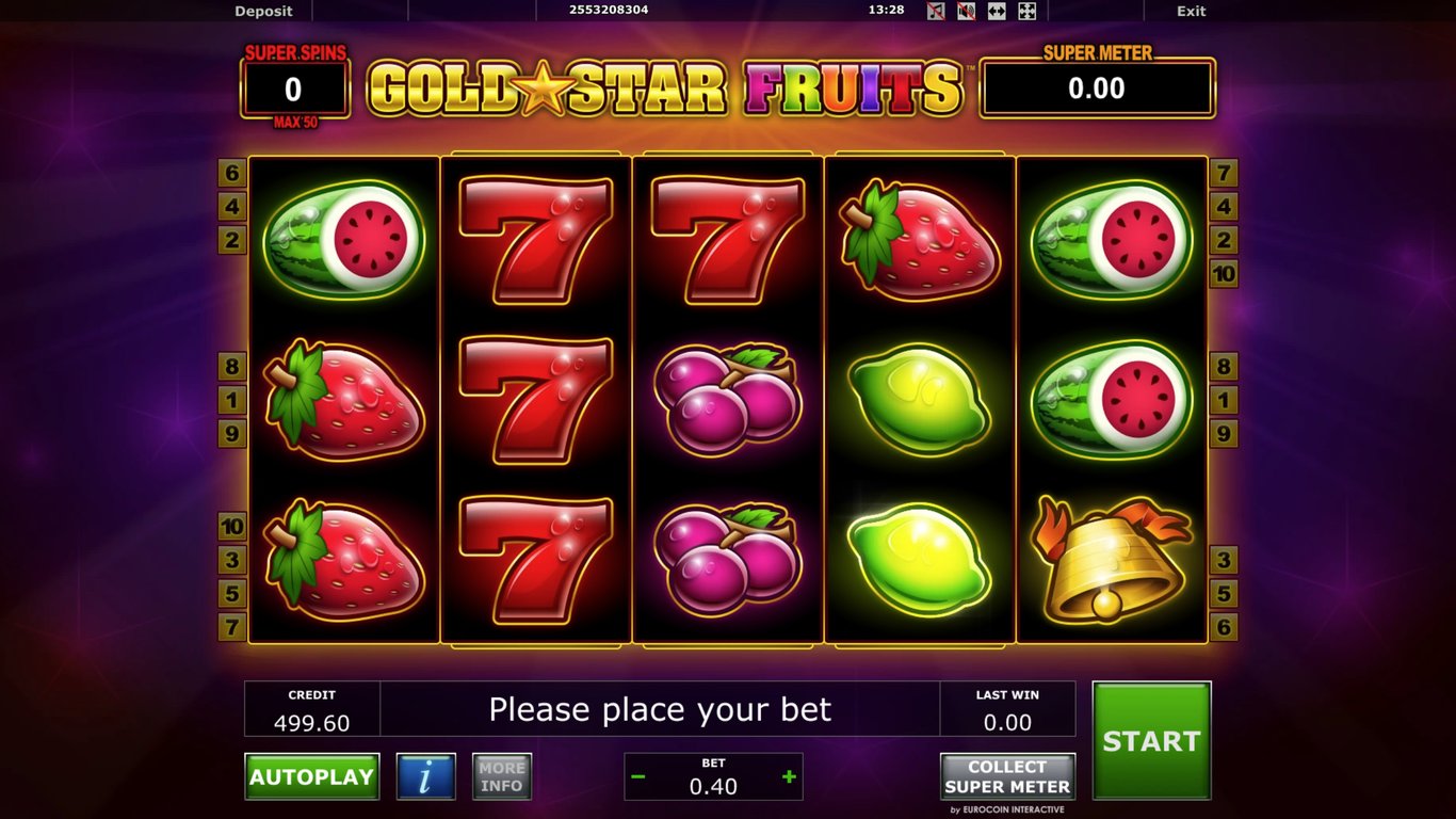 Gold Star Fruits Slot Demo Image