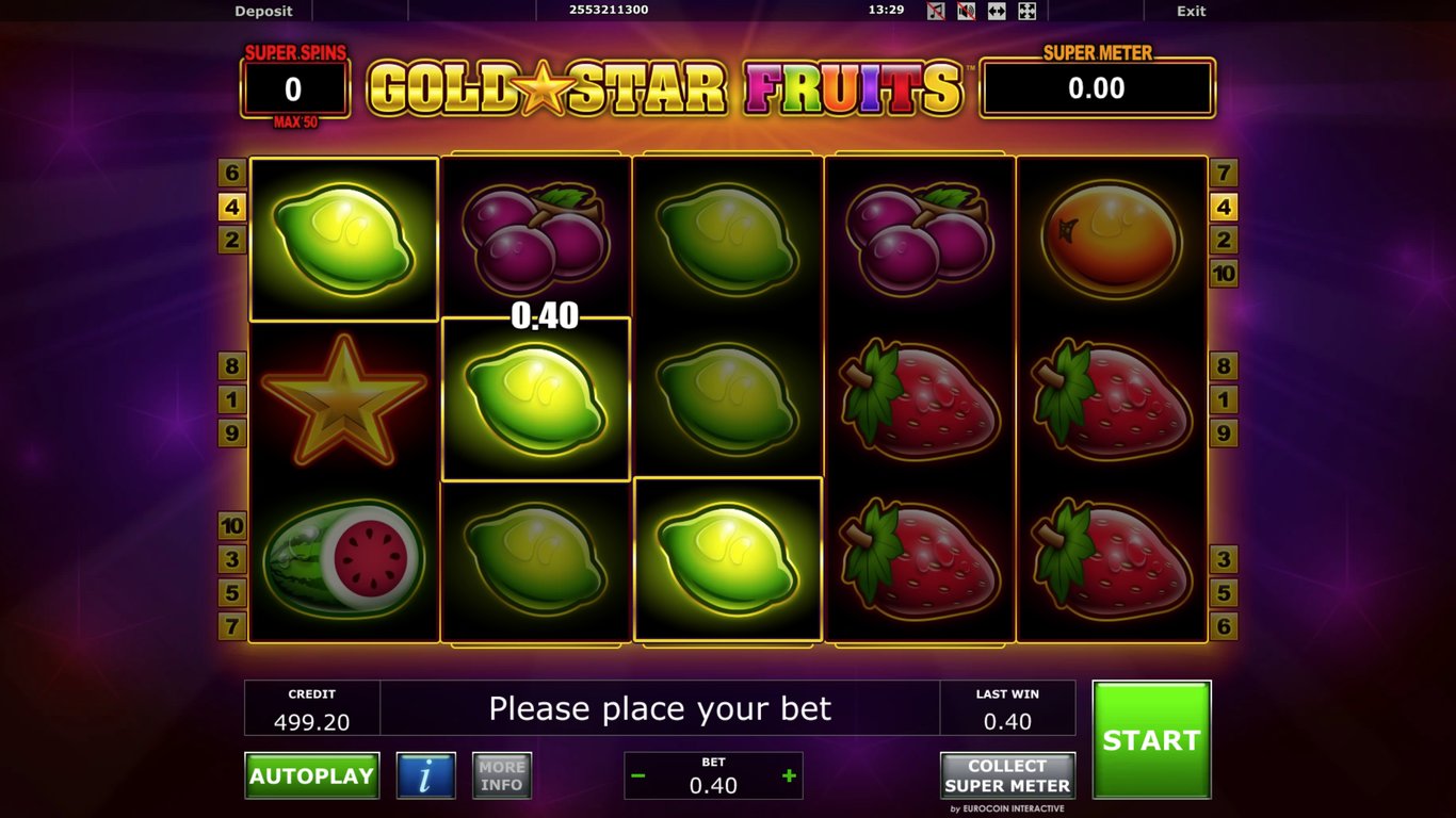 Gold Star Fruits Slot Slot Image in Demo - pic. 2