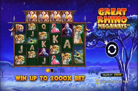 Great Rhino Megaways Slot Logo