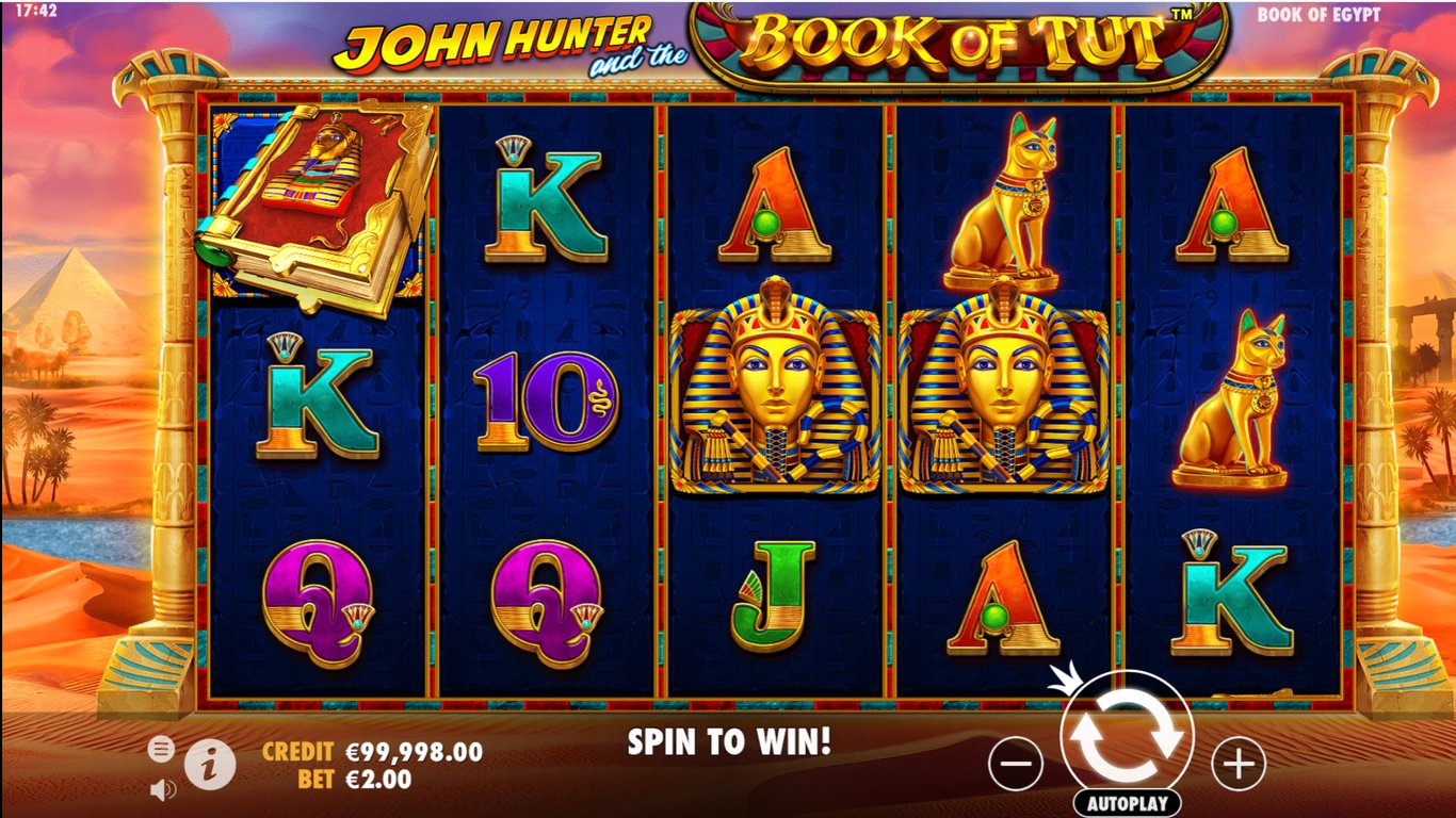 John Hunter and the Book of Tut Slot Demo Image