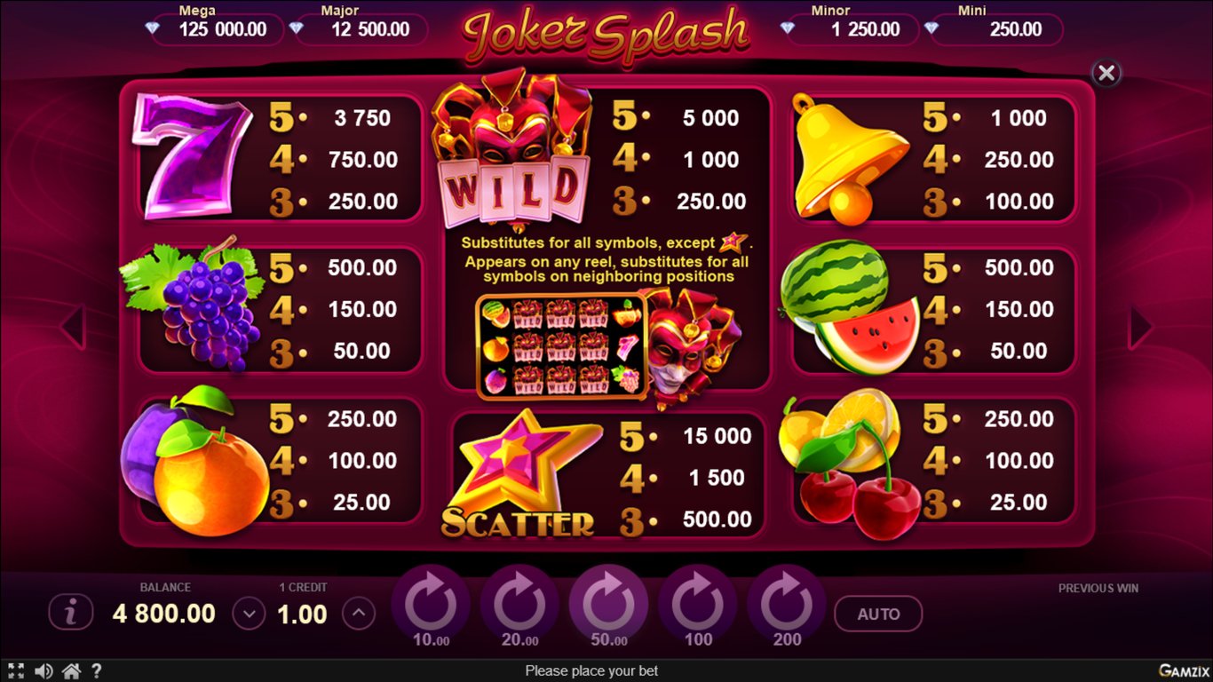Joker Splash Slot Slot Image in Demo - pic. 2