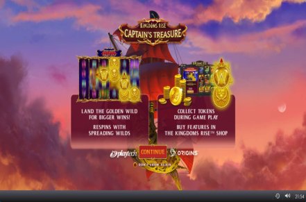 Kingdoms Rise Captains Treasure Slot Logo