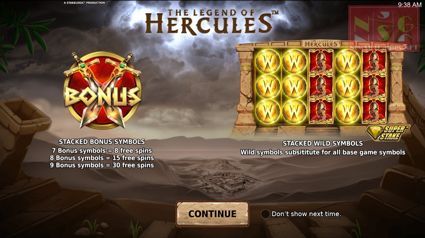 The Legend of Hercules Slot Demo Image