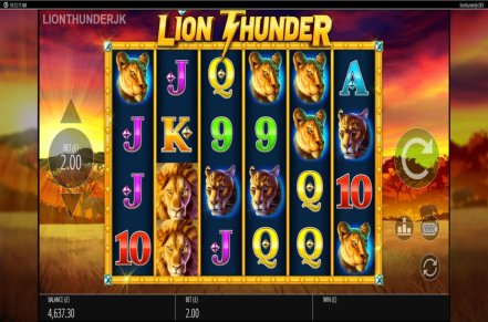 Lion Thunder Slot Logo