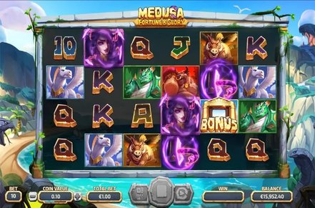 Medusa Fortune and Glory Slot Logo