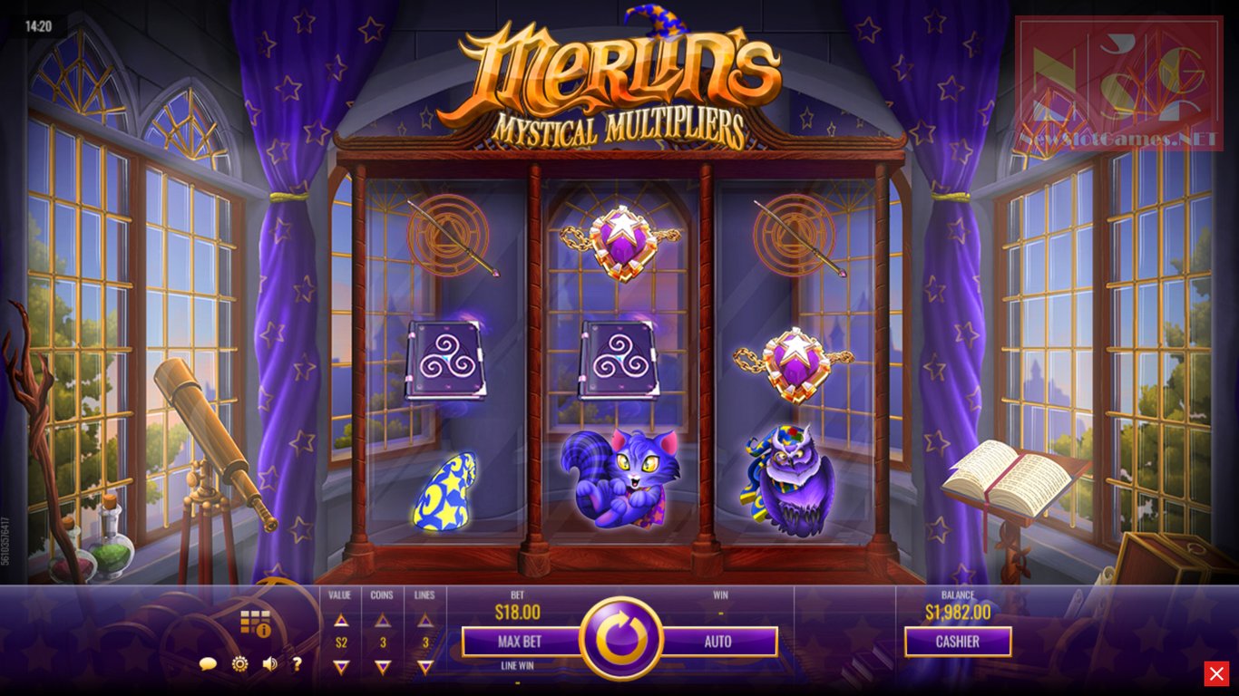 Merlins Mystical Multipliers Slot Demo Image