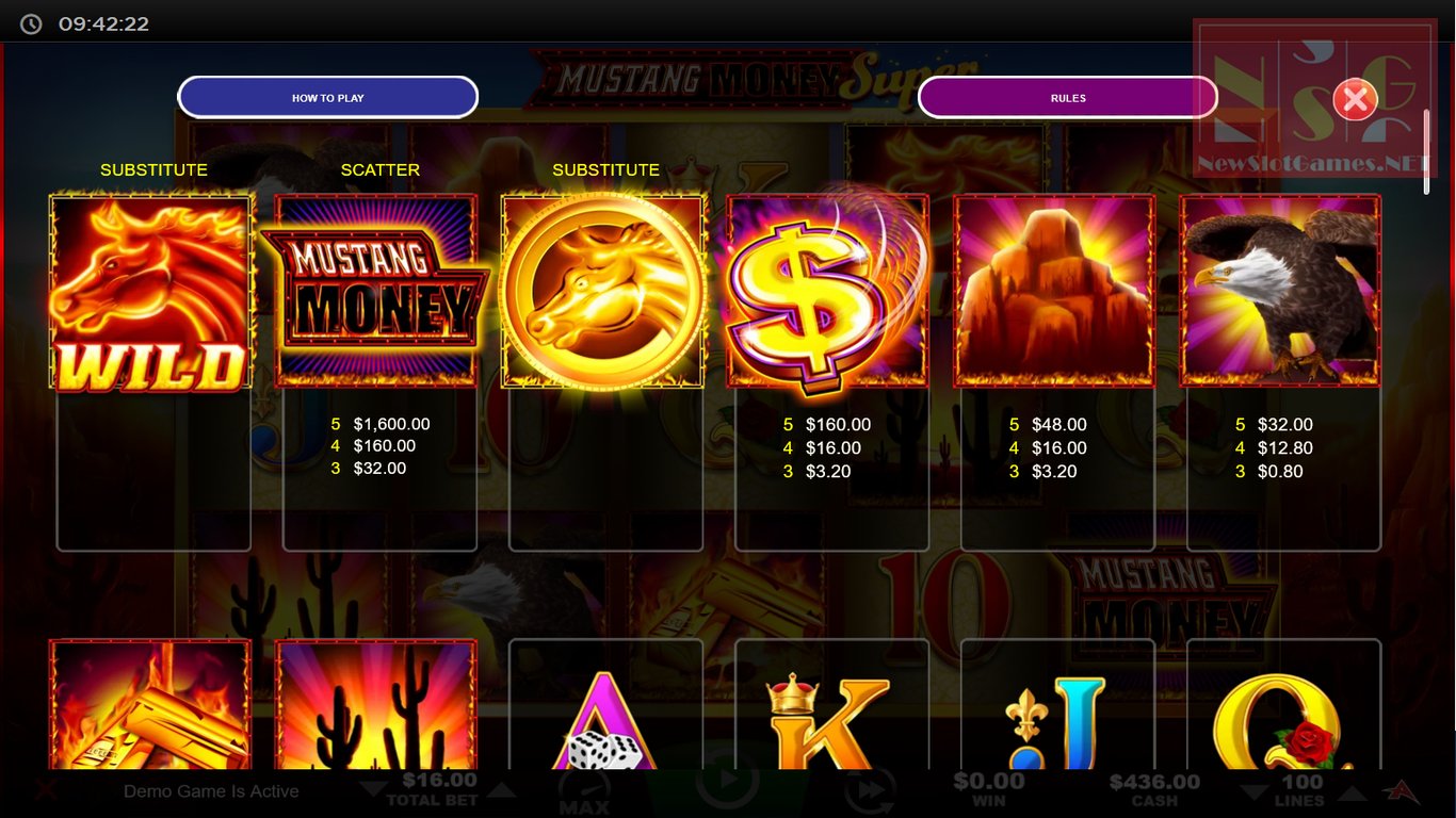 Mustang Money Super Slot Slot Image in Demo - pic. 2