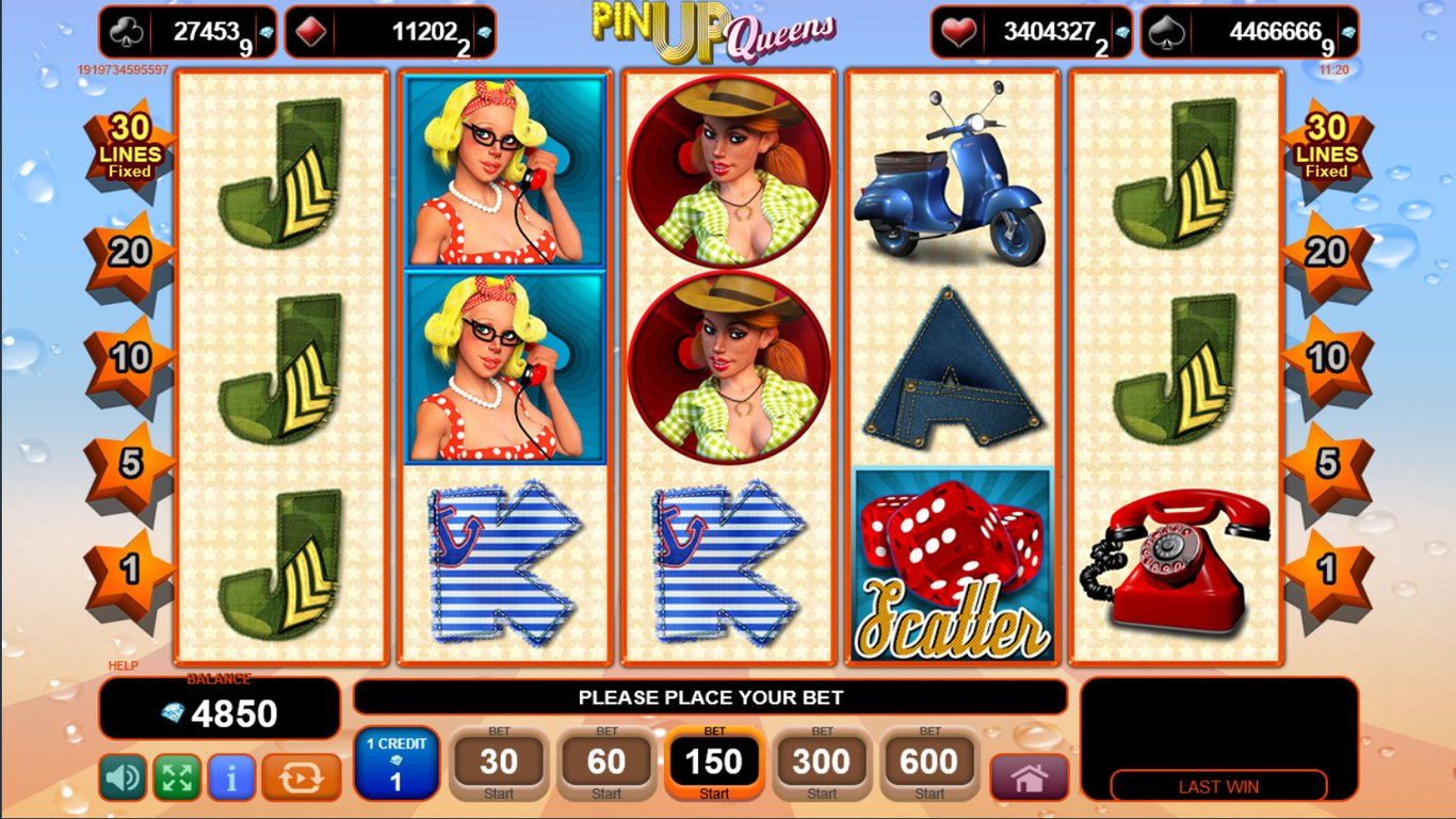 Pin Up Queens Slot Demo Image