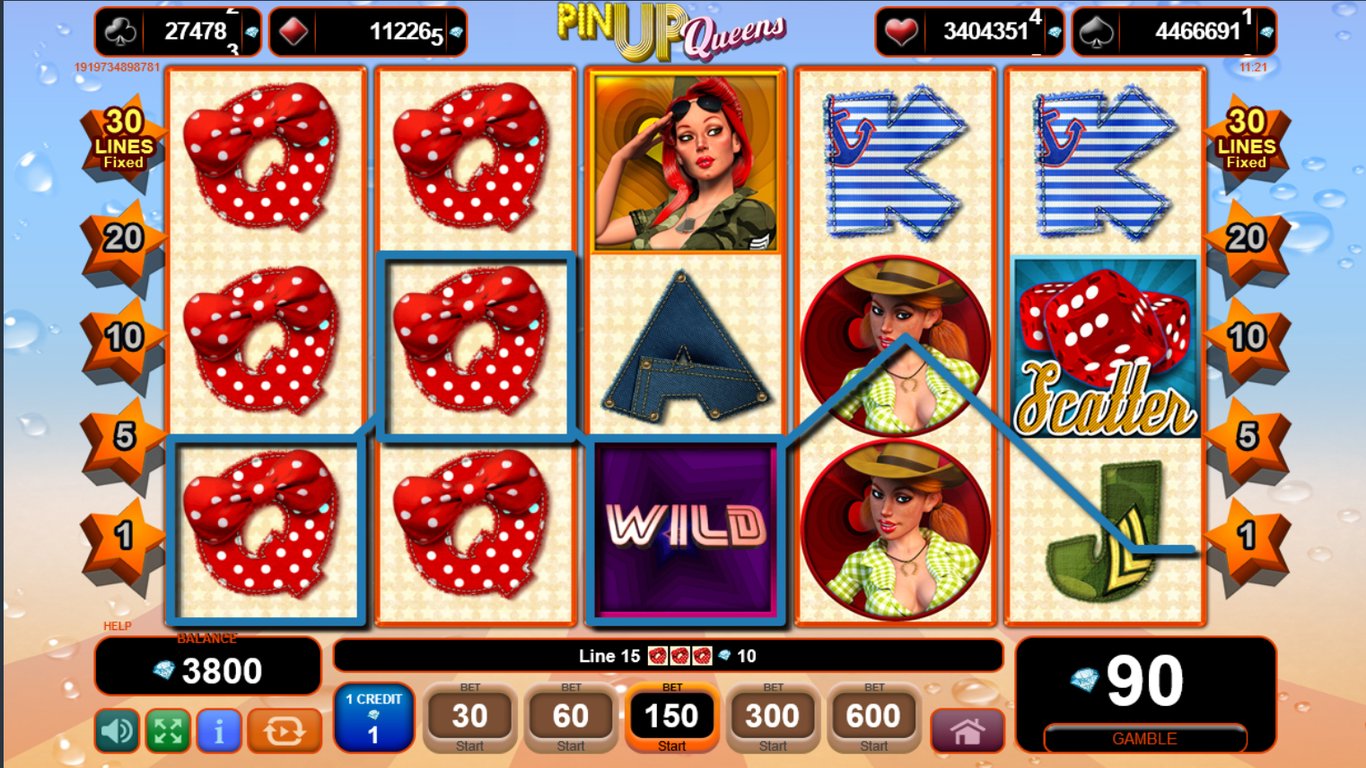 Pin Up Queens Slot Slot Image in Demo - pic. 3