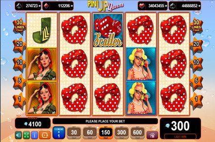 Pin Up Queens Slot Logo