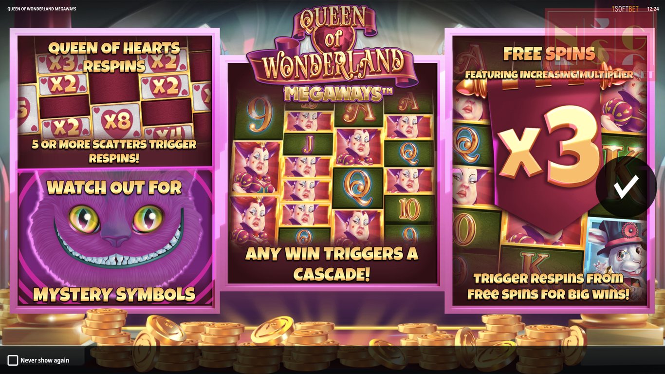Queen of Wonderland Megaways Slot Demo Image