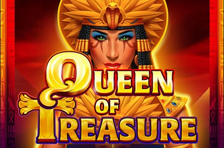 Queen of Treasure Slot Logo