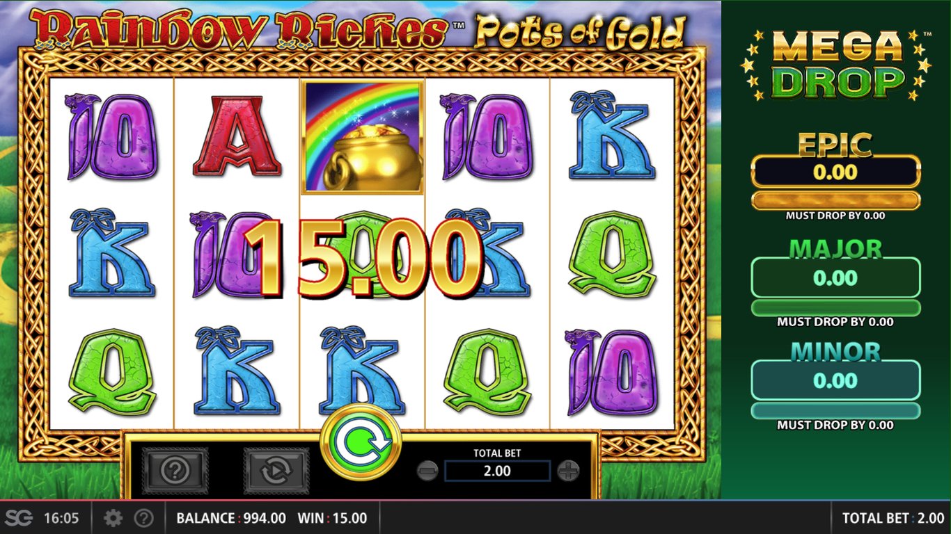 Rainbow Riches: Pots of Gold Slot Slot Image in Demo - pic. 2