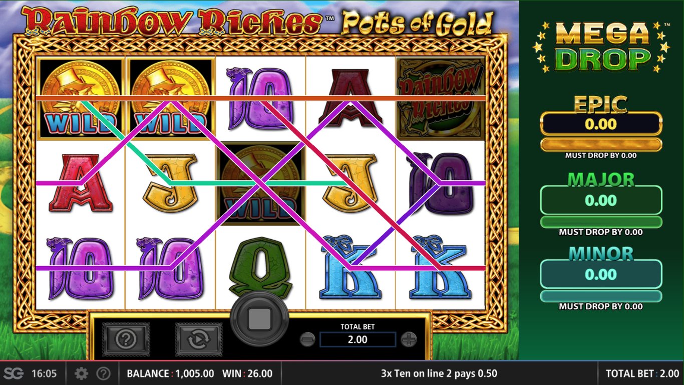 Rainbow Riches: Pots of Gold Slot Slot Image in Demo - pic. 3
