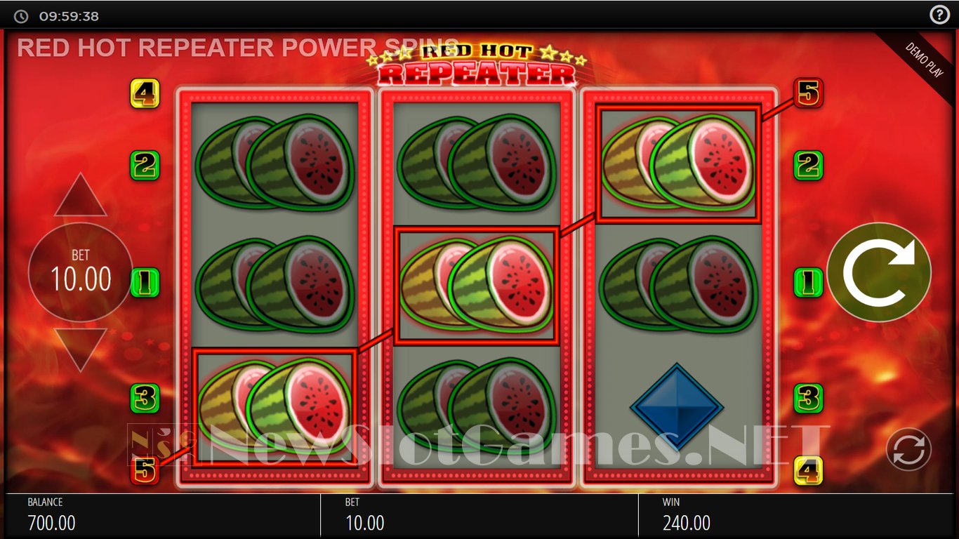 Red Hot Repeater: Power Spins Slot Slot Image in Demo - pic. 2