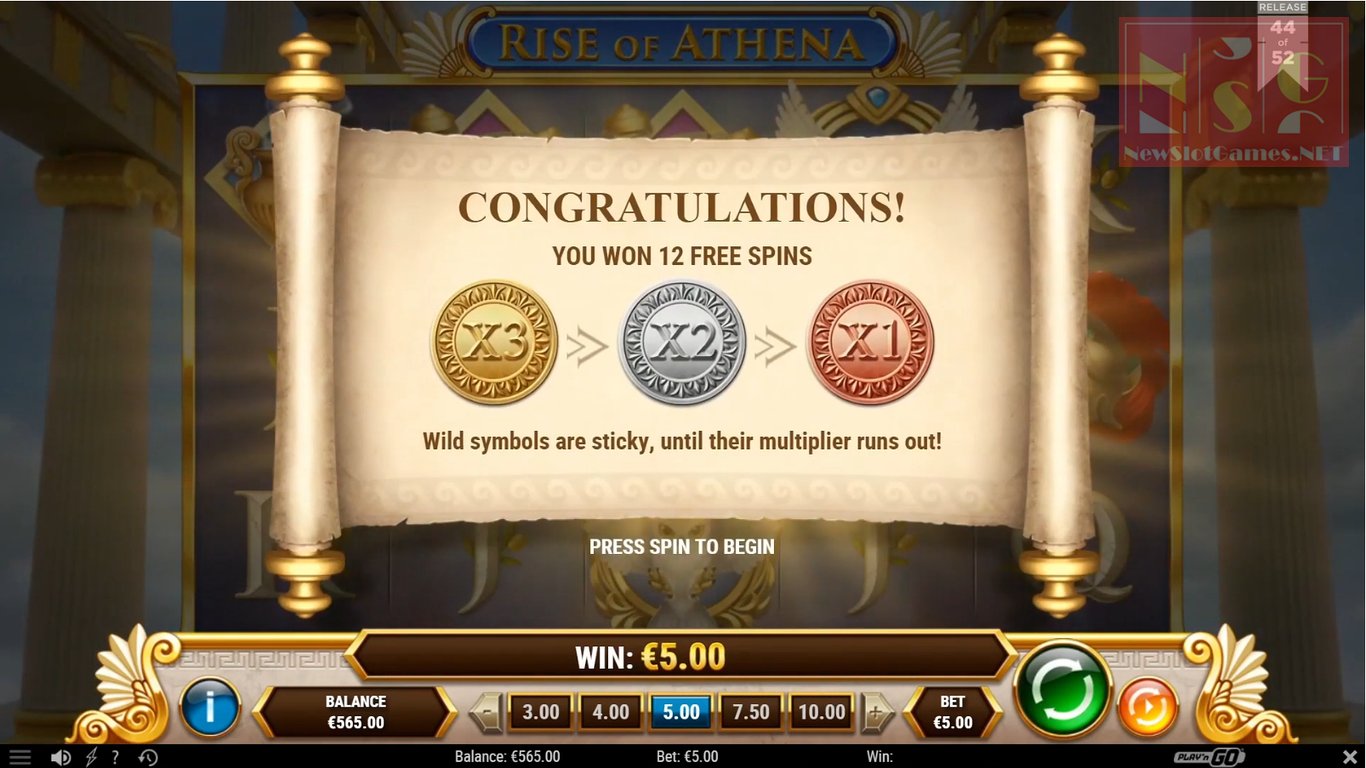 Rise of Athena Slot Slot Image in Demo - pic. 2