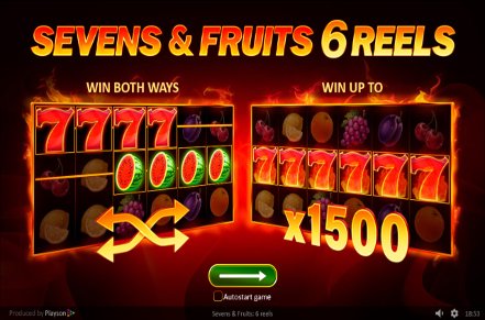 Sevens and Fruits 6 Reels Slot Logo