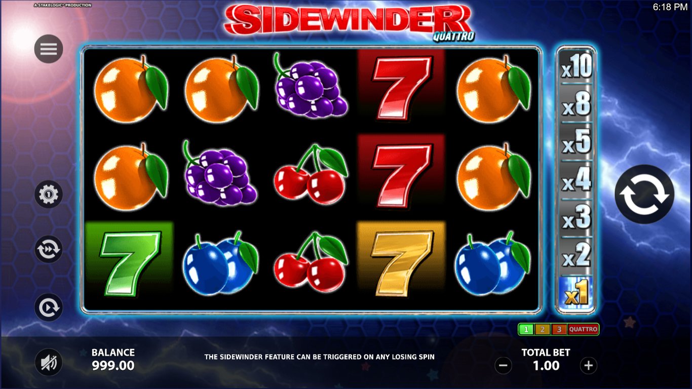 Sidewinder Quattro Slot Demo Image