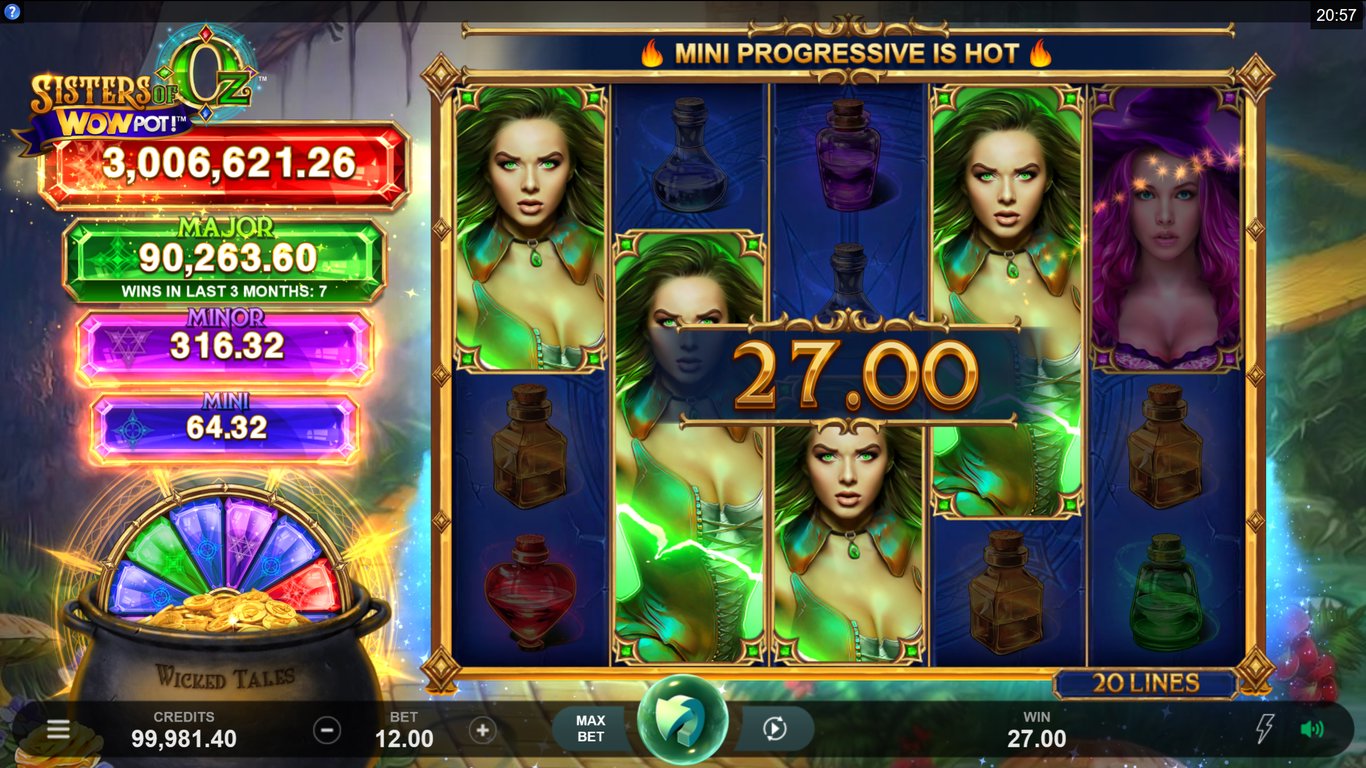 Sisters of Oz WowPot Slot Slot Image in Demo - pic. 3