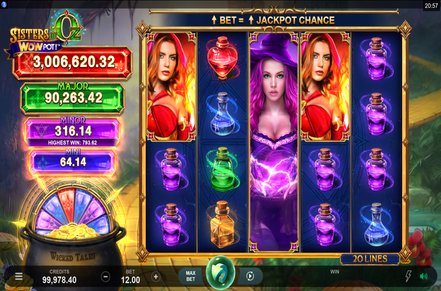 Sisters of Oz WowPot Slot Logo