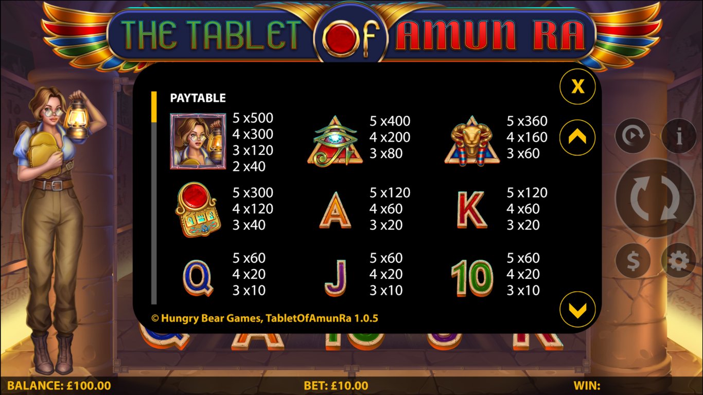 The Tablet of Amun Ra Slot Slot Image in Demo - pic. 2