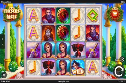 Theseus Rises Slot Logo