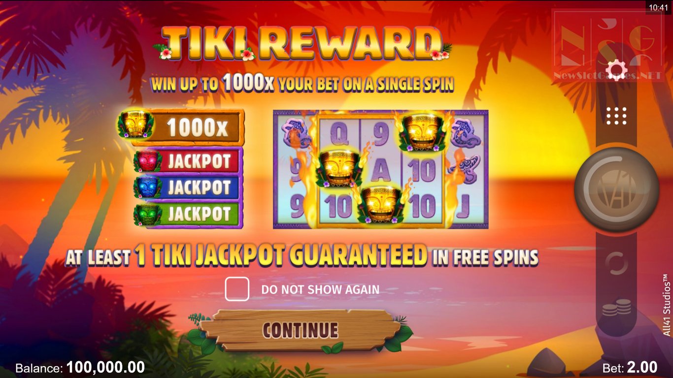 Tiki Reward Slot Demo Image