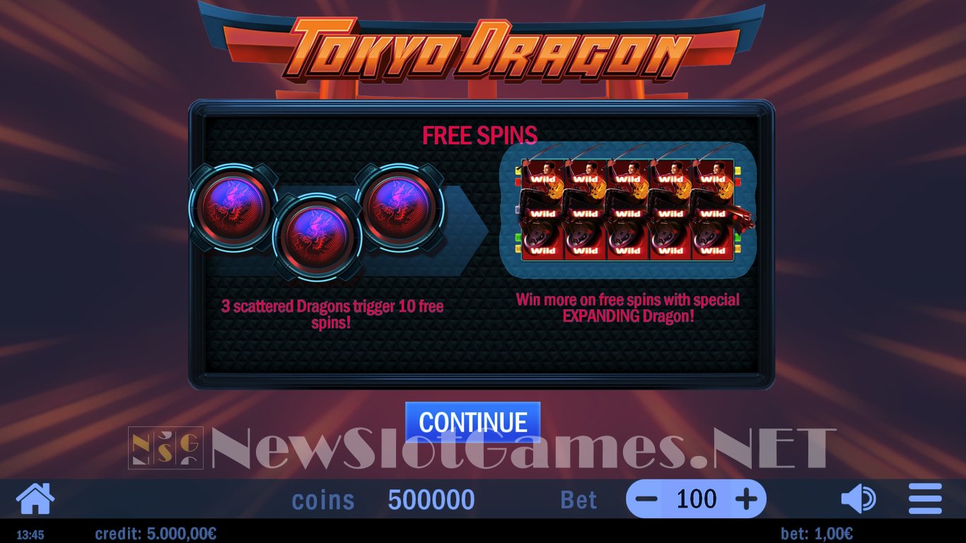 Tokyo Dragon Slot Demo Image