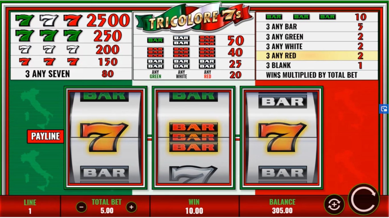 Tricolore 7s Slot Demo Image