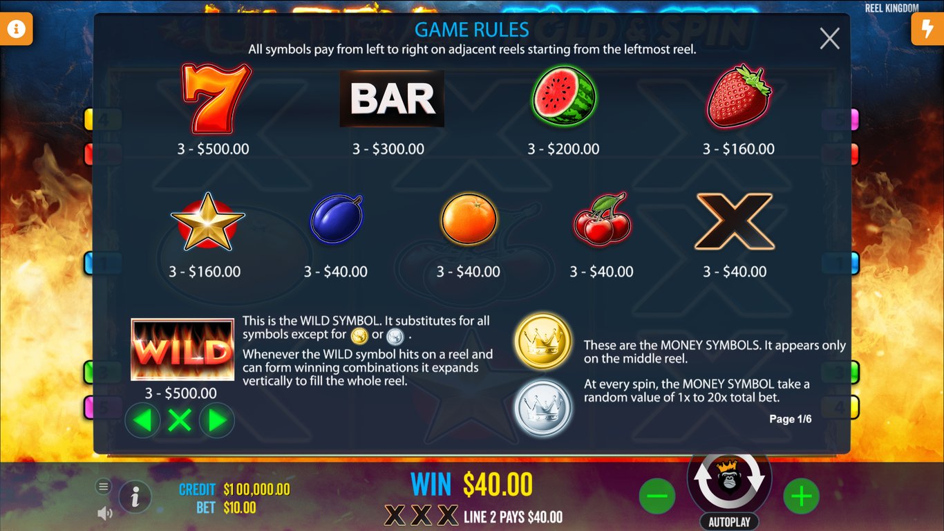 Ultra Hold and Spin Slot Slot Image in Demo - pic. 3