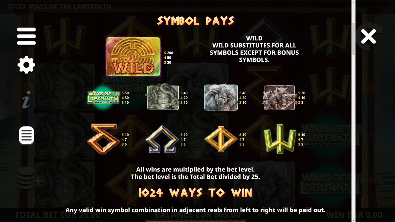 Ways of the Labyrinth Slot Slot Image in Demo - pic. 2